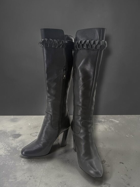 Saks Fifth Avenue Shoes - Saks Fifth Avenue Leather Heeled Ankle Boots Size 7